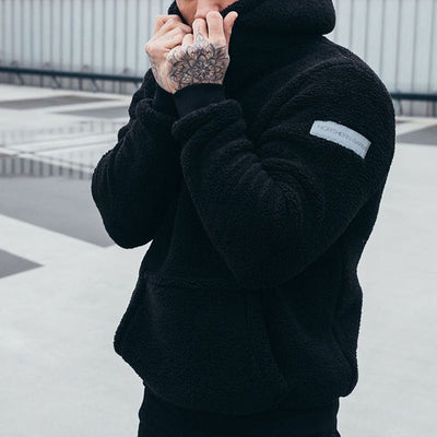 Tom | Luxus Plüschpullover mit Kapuze