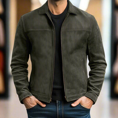 James | Lederjacke mit Reißverschluss