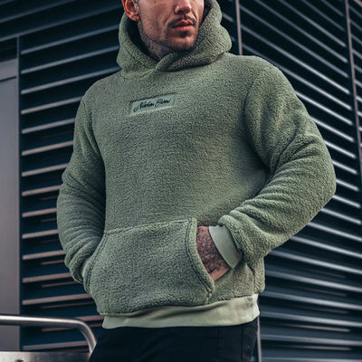 Tom | Luxus Plüschpullover mit Kapuze