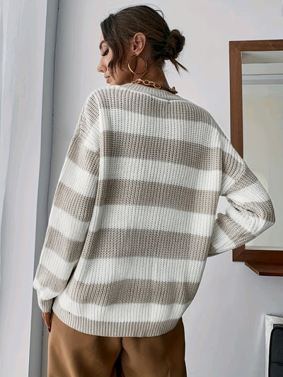Isabelle™ Damen Strickpullover mit Streifenmuster