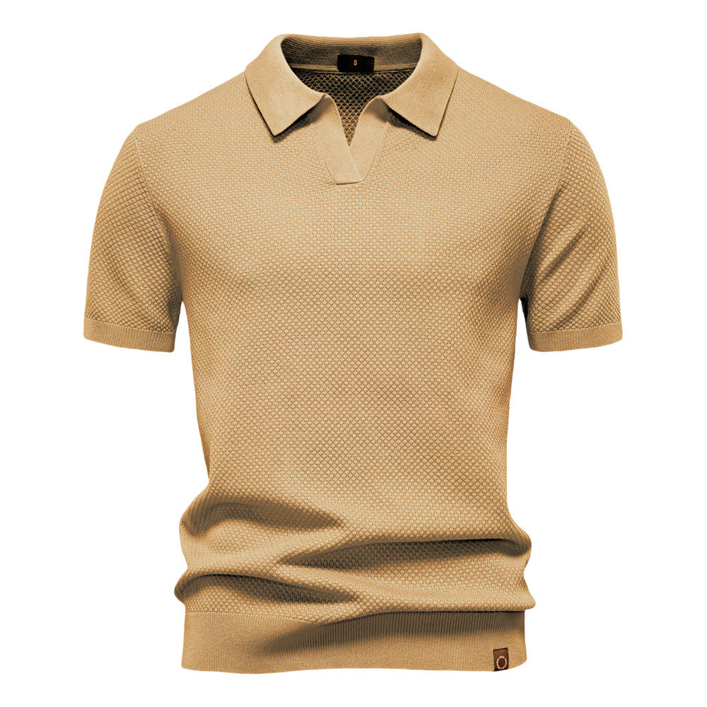 August | Casual strukturiertes Polo-shirt