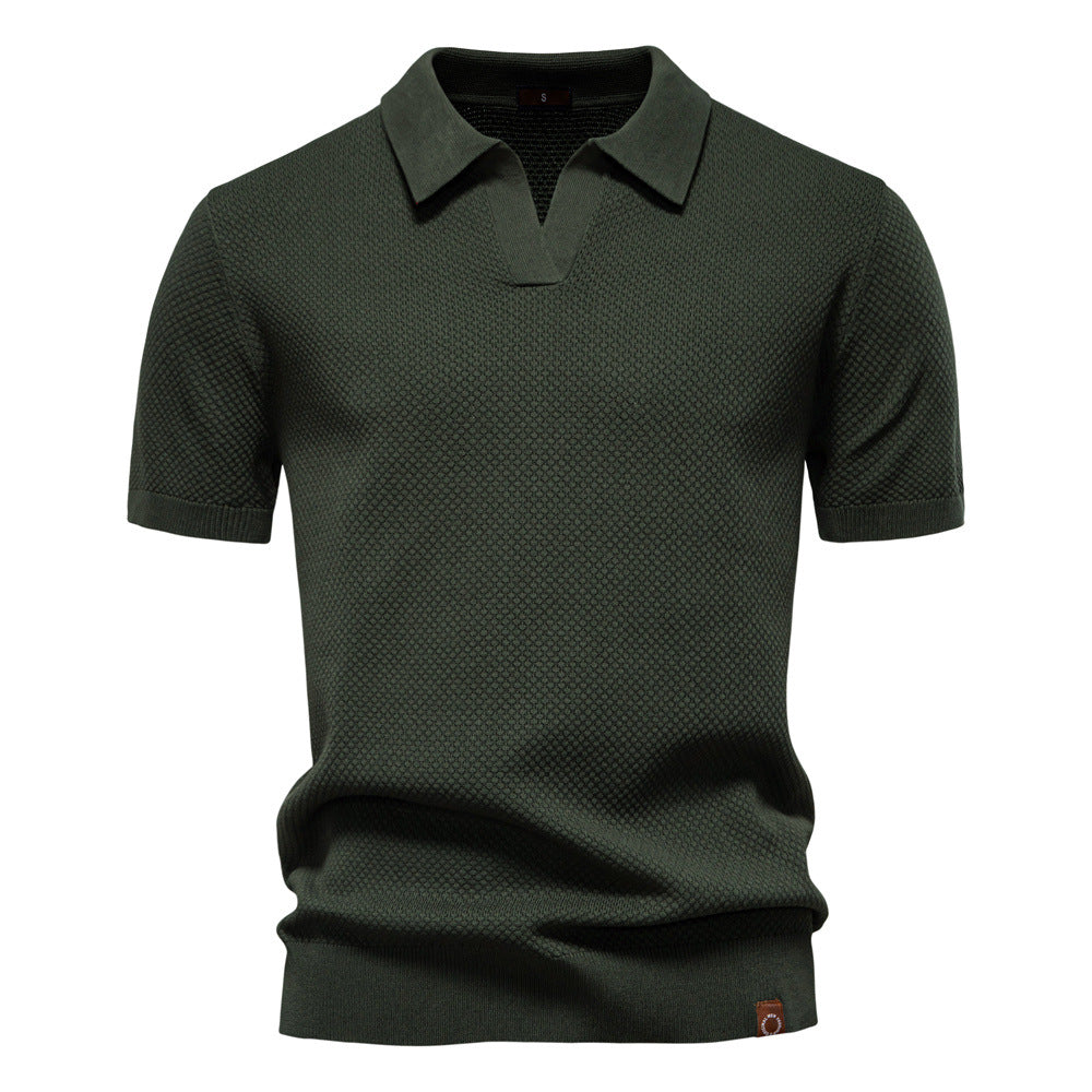 August | Casual strukturiertes Polo-shirt