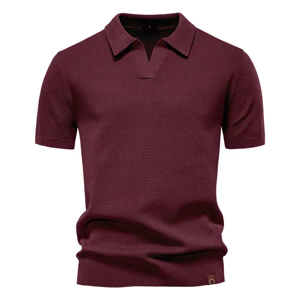 August | Casual strukturiertes Polo-shirt