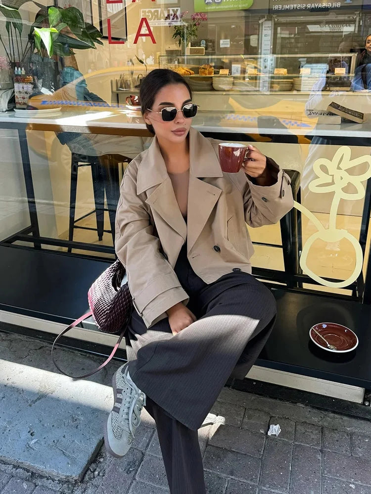 ILSE - Damen Trenchcoat Kurzjacke