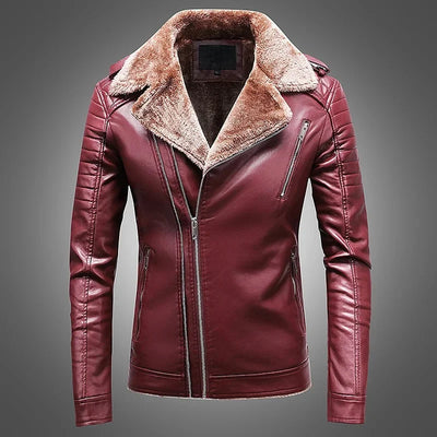 Noah | Kunstlederjacke mit Fleece-Futter