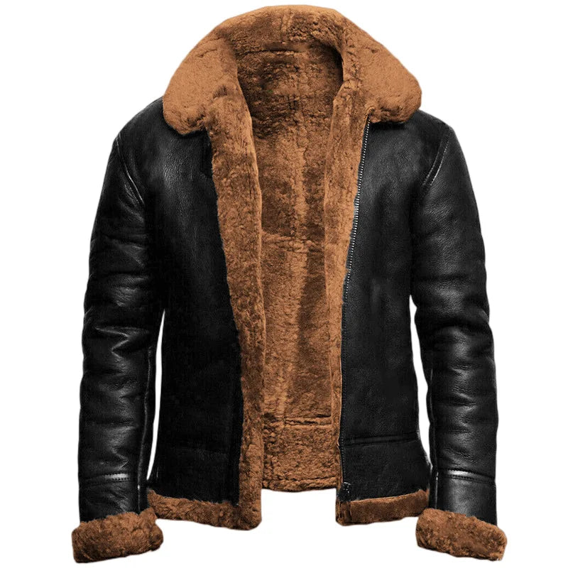 VARENO™ | Eleganter Leder-Wintermantel