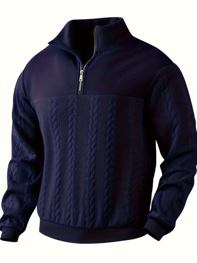 Leonardo | Vintage-Herrenpullover mit Reißverschluss