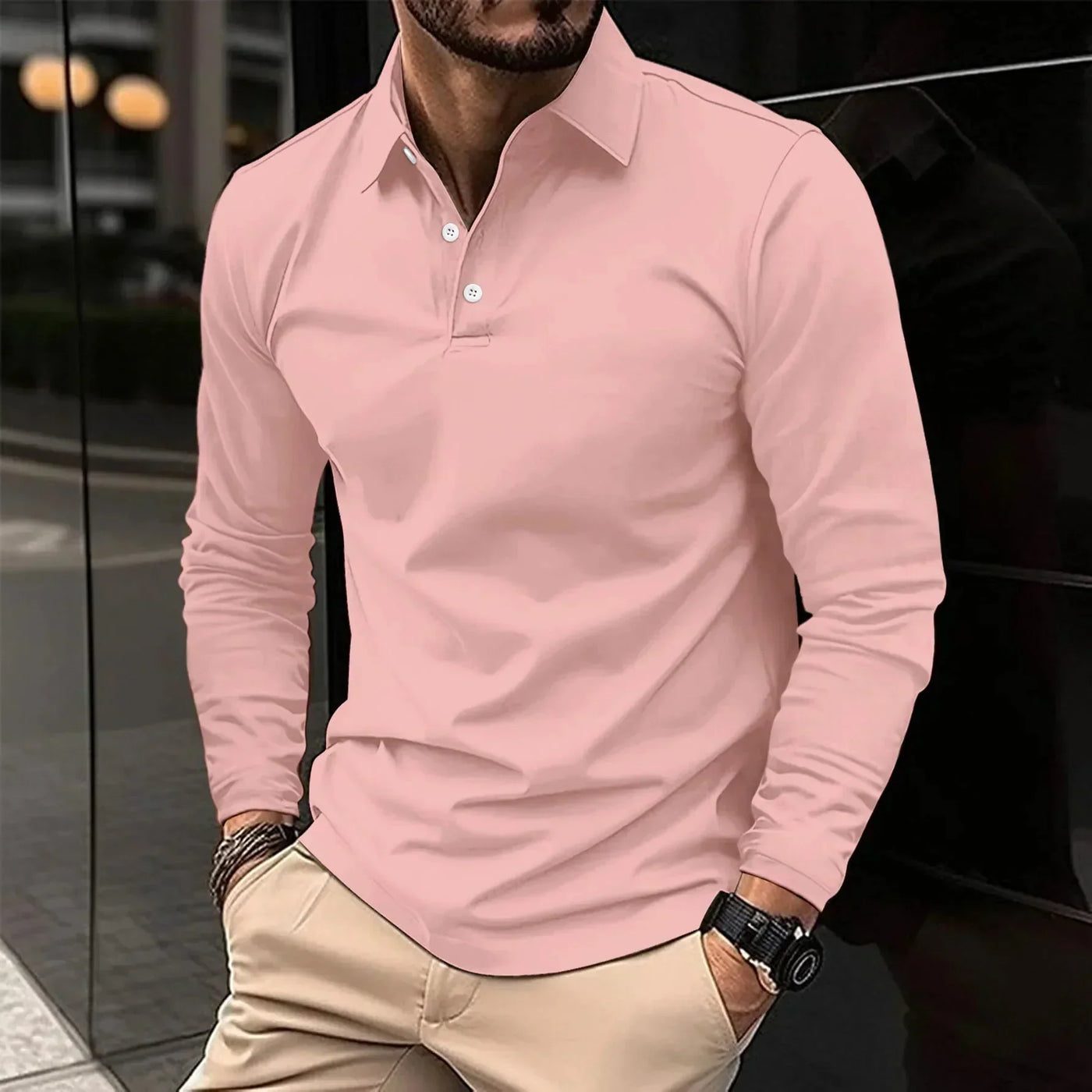 Peter | Langarm-Poloshirt