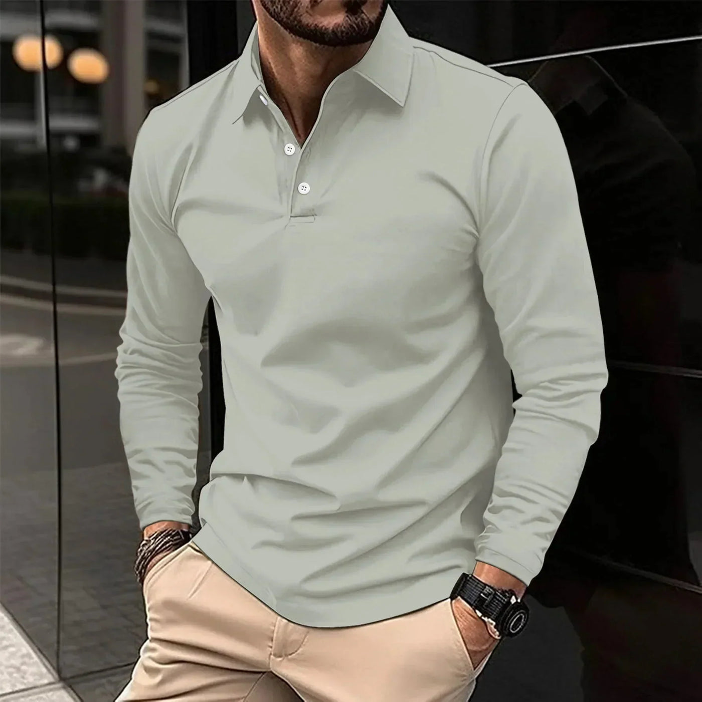 Peter | Langarm-Poloshirt