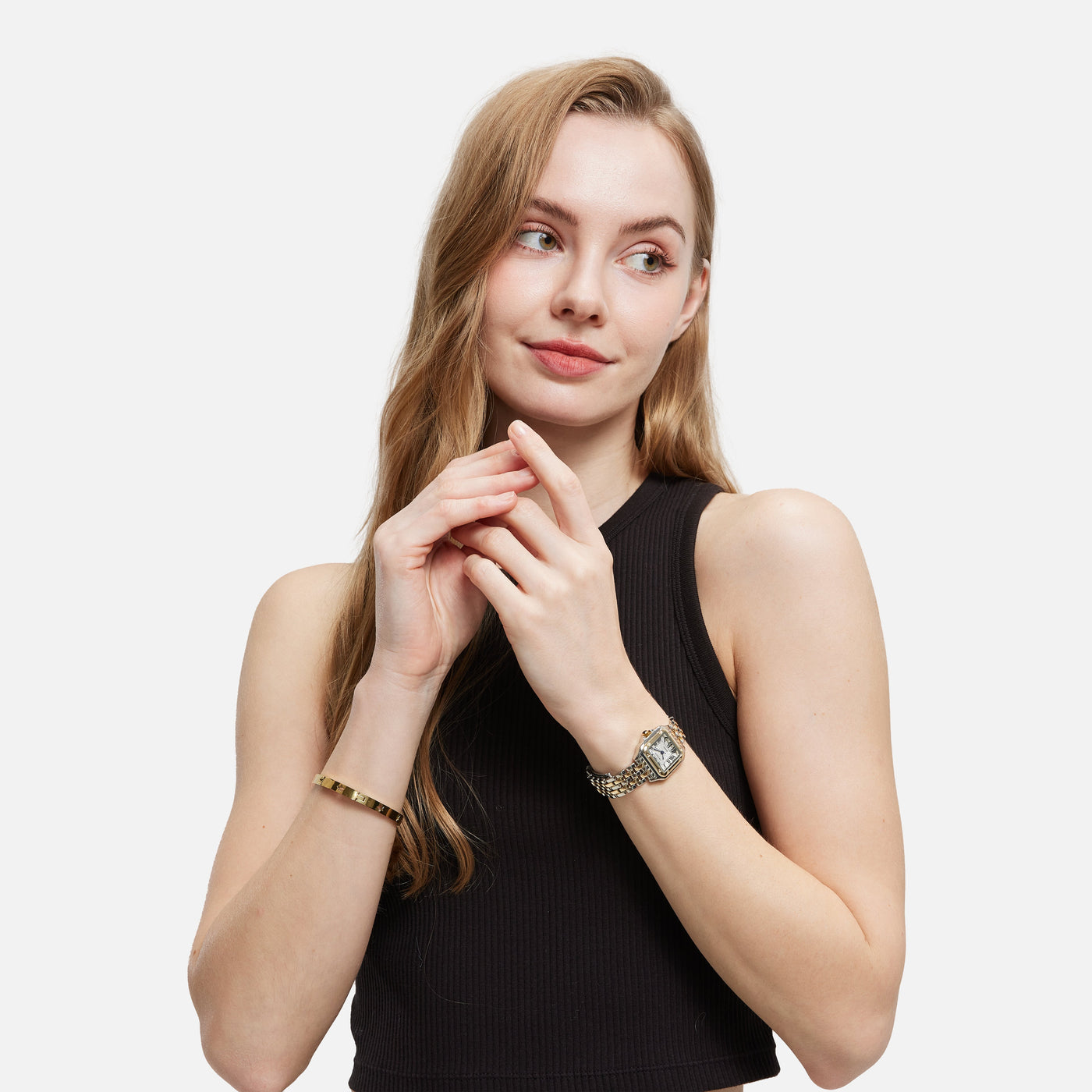 Cindy - Quadratische Luxusuhr Mit Stahlband